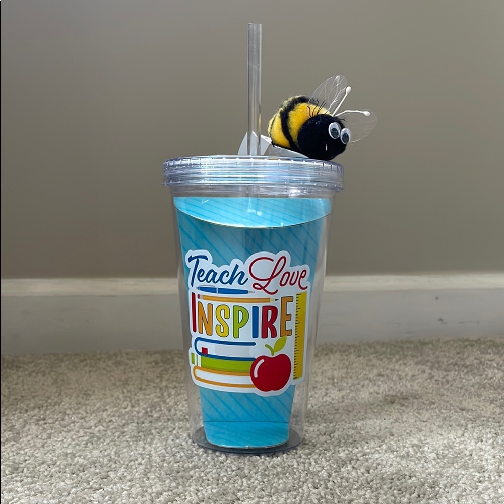 Colorful Inspirational Tumbler with Straw